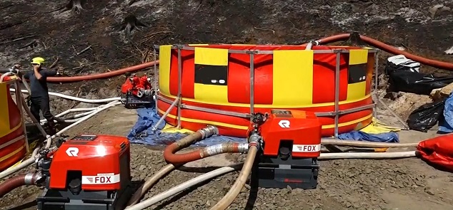 Löschwasserbecken für Baustellen zur temporären Löschwasserversorgung